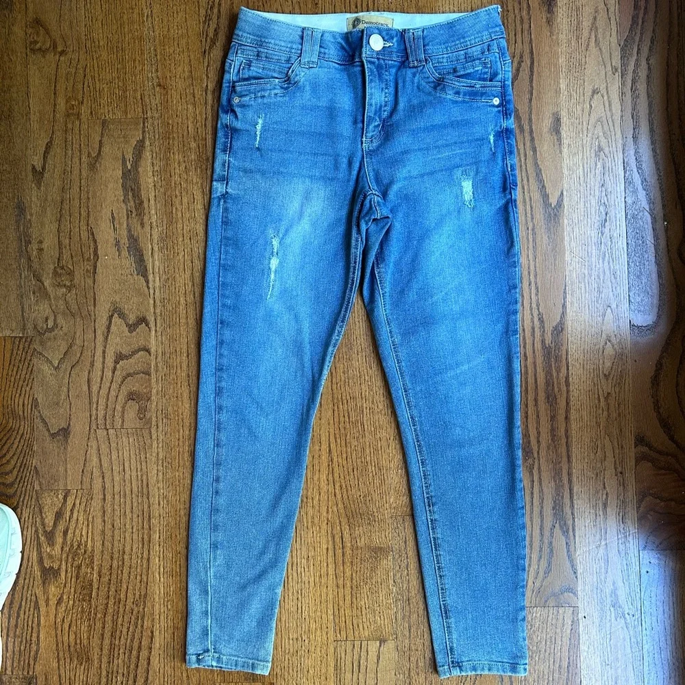 DEMOCRACY JEANS AB
TECHNOLOGY WOMEN'S SKINNY DISTRESSED DENIM PANTS SIZE 6 - Picture 3 of 10